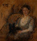 Studie van een vrouwelijke figuur - Olga Boznańska — weergave van het kunstwerk