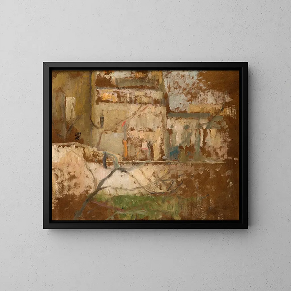 Uitzicht vanaf het atelierraam - Olga Boznańska — ingelijst kunstwerk aan de muur