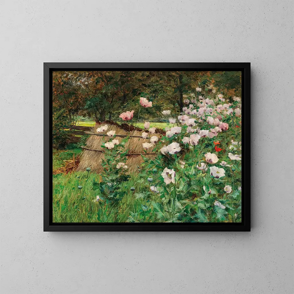 In de moestuin - Olga Wisinger-Florian — ingelijst kunstwerk aan de muur