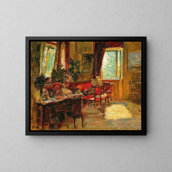Binnen - Olga Wisinger-Florian — ingelijst kunstwerk aan de muur
