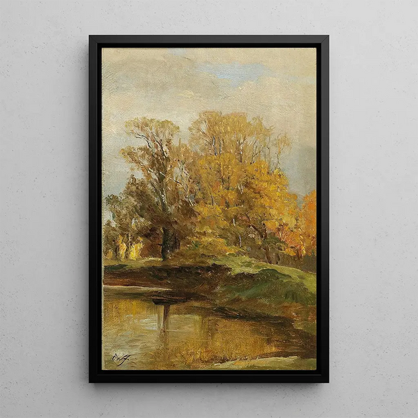 Landscape Study - Olga Wisinger-Florian — framed artwork on a wall