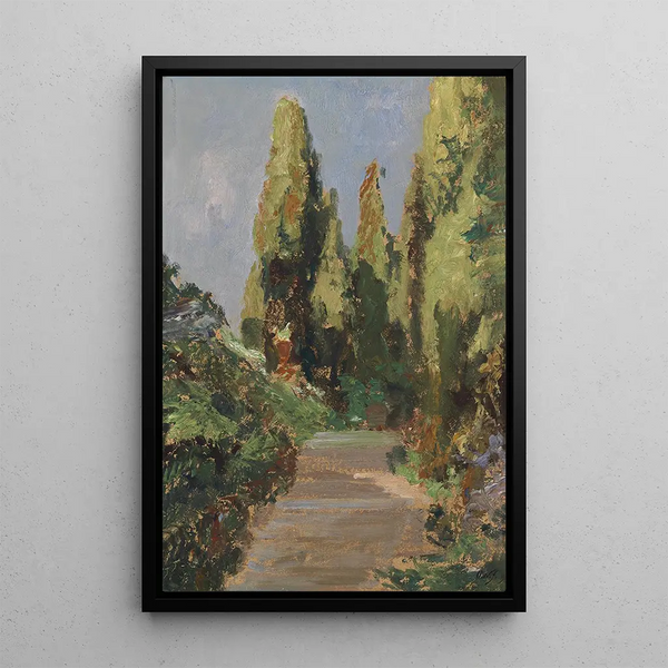 Park landscape painting - Olga Wisinger-Florian — framed artwork on a wall