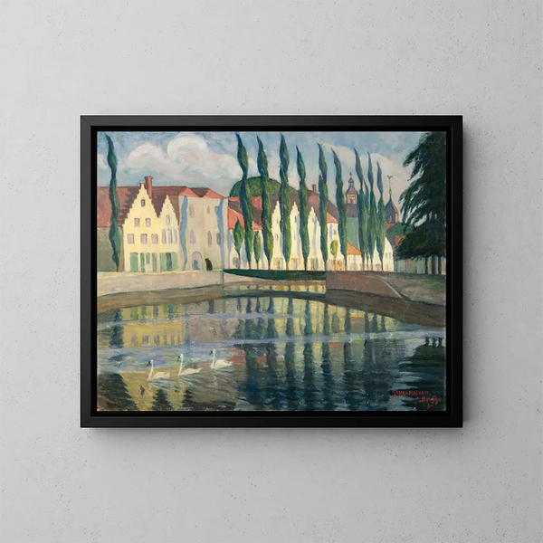 Bruges Painting - Olof Sager-Nelson — framed artwork on a wall