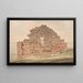 van een kerkruïne in Groenland, illustratie voor WA Graah, ontdekkingsreis langs de oostkust van Groenland 2 - Oluf Olufsen Bagge — ingelijst kunstwerk aan de muur