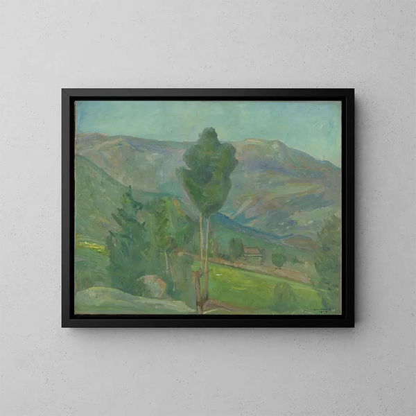 Vue de Seljord - Oluf Wold-Torne — framed artwork on a wall