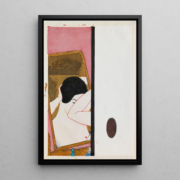 Mirror - Onchi Kōshirō — framed artwork on a wall