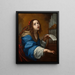 Saint Cecilia playing the organ - Onorio Marinari — framed artwork on a wall