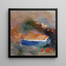 Ophélie met een blauwe sluier in het water - Odilon Redon — ingelijst kunstwerk aan de muur