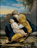 van het Madonna en Kind in een landschap - Orazio Gentileschi — weergave van het kunstwerk