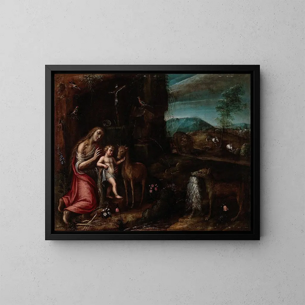 Marie Madeleine en pénitence - Orsola Maddalena Caccia — framed artwork on a wall