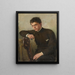 portret van Hermann Dischler - Oscar Arthur Bluhm — ingelijst kunstwerk aan de muur