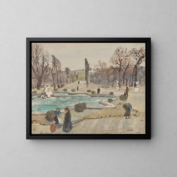 Winter at Schönbrunn - Oskar Laske — framed artwork on a wall