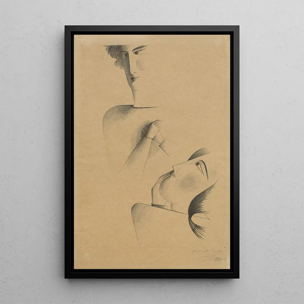Rencontre - Oskar Schlemmer — framed artwork on a wall