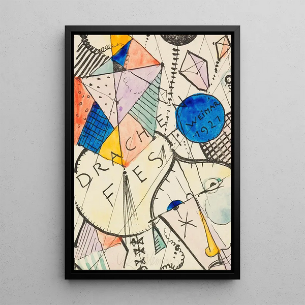 Festival of the Dragon - Oskar Schlemmer — framed artwork on a wall