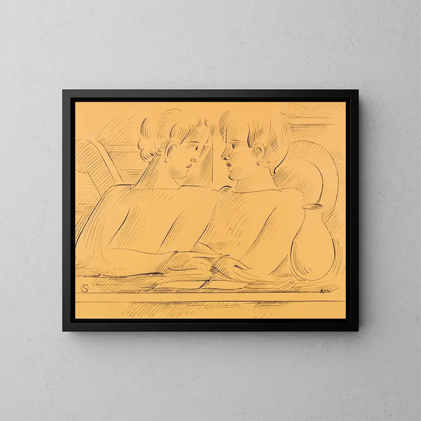 Duo - Oskar Schlemmer — framed artwork on a wall