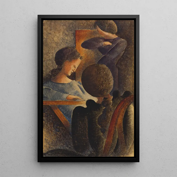 Group sedentary - Oskar Schlemmer — framed artwork on a wall