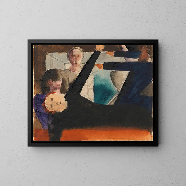 Dialogue of the Accusation - Oskar Schlemmer — framed artwork on a wall