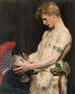 van een Germaanse krijger met helm - Osmar Schindler | Schilderij — weergave van het kunstwerk