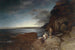 Avond aan de kust - Oswald Achenbach — weergave van het kunstwerk