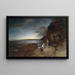 Avond aan de kust - Oswald Achenbach — ingelijst kunstwerk aan de muur