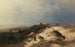 van het vee dat graast aan de oever van het meer - Oswald Achenbach — weergave van het kunstwerk