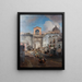Naar de markt gaan - Oswald Achenbach — ingelijst kunstwerk aan de muur