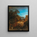Feest van Sint-Anna in Ischia, Casamicciola - Oswald Achenbach — ingelijst kunstwerk aan de muur