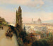 Vue de Florence - Oswald Achenbach — weergave van het kunstwerk