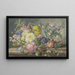 Bloemenmand met een slak en een vlinder - Oswald Wijnen — ingelijst kunstwerk aan de muur