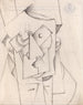 Composition cubistische, Het Hoofd - Oto Gutfreund — weergave van het kunstwerk