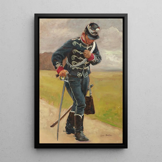 Otto Bache - En sret husar Studie til Husarernes Angreb.webp