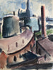 Industriële gebouwen schilderij - Otto Geigenberger — weergave van het kunstwerk