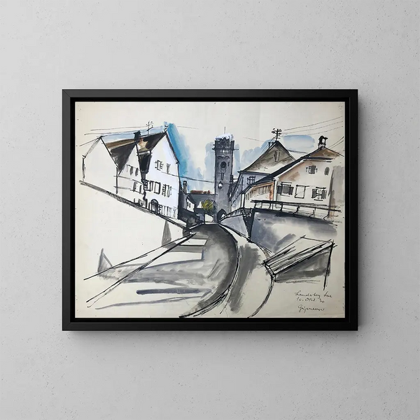 Landsberg-sur-le-Lech - Otto Geigenberger — framed artwork on a wall