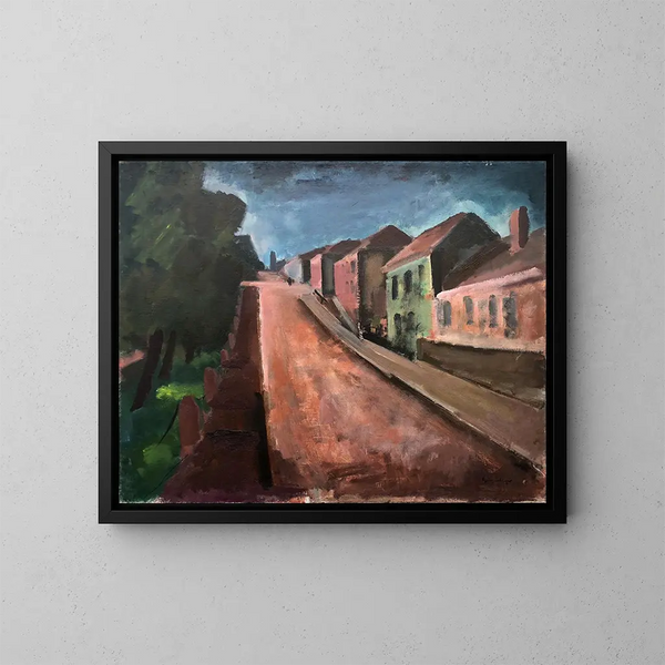 Rue rouge - Otto Geigenberger — framed artwork on a wall