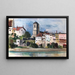 Wasserburg am Inn, deel van huizen aan de Inn - Otto Geigenberger — ingelijst kunstwerk aan de muur