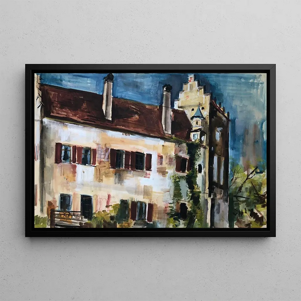 Château d'eau à Reichertshausen - Otto Geigenberger — ingelijst kunstwerk aan de muur