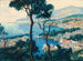 Een uitzicht op de kust van Sorrento - Otto Hamel — weergave van het kunstwerk