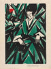 Vrouw in groen - Otto Lange — weergave van het kunstwerk