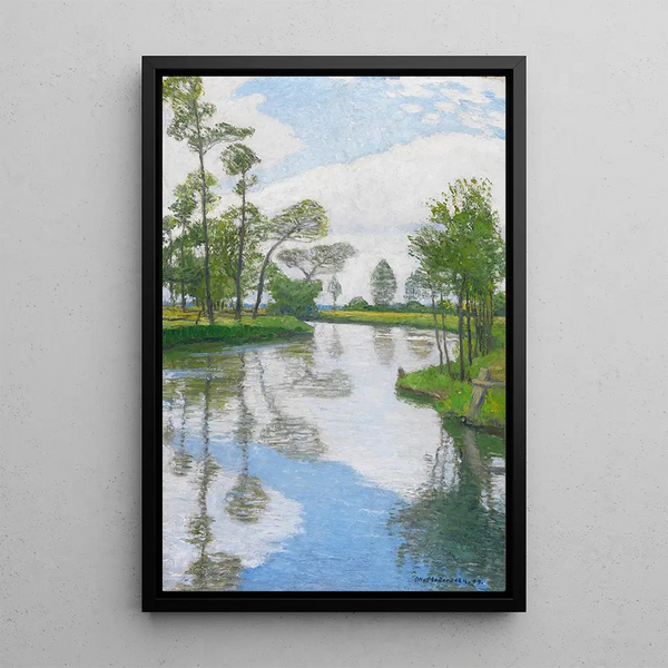 Rive de rivière - Otto Modersohn — ingelijst kunstwerk aan de muur