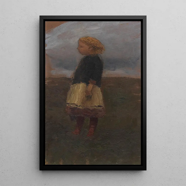 Fille dans la lande - Otto Modersohn — ingelijst kunstwerk aan de muur
