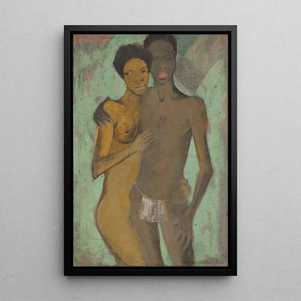 Couple d'amoureux couple d'artistes - Otto Mueller — framed artwork on a wall