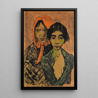 Otto Mueller - Zwei Zigeunerinnen Zigeunermutter mit Tochter.webp