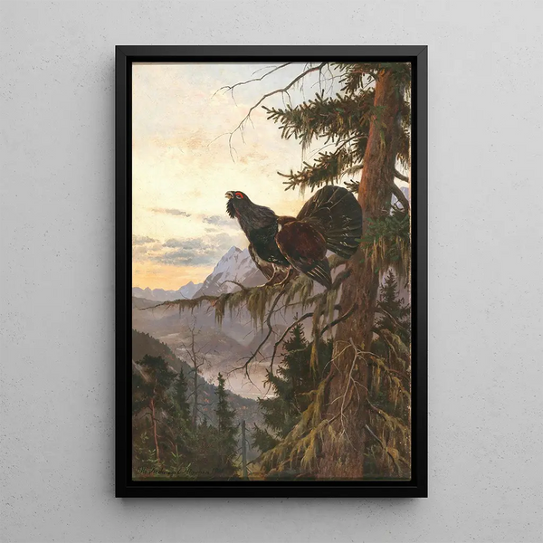 Groot Tetra in parade bij zonsondergang - Otto Recknagel — ingelijst kunstwerk aan de muur