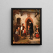 De schoolmeester - Otto Rethel — ingelijst kunstwerk aan de muur