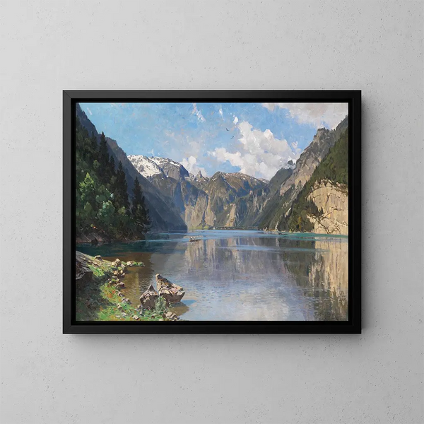 The Königsee Lake - Otto Strützel — framed artwork on a wall