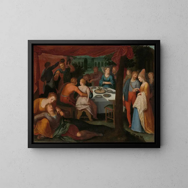 A Night Banquet - Otto van Veen — framed artwork on a wall