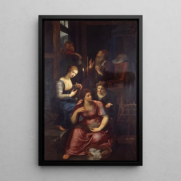 La Charité de Saint Nicolas de Myre - Otto van Veen — framed artwork on a wall