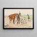 Cavalier met een roedel honden in een veld - Ottokar Walter — ingelijst kunstwerk aan de muur