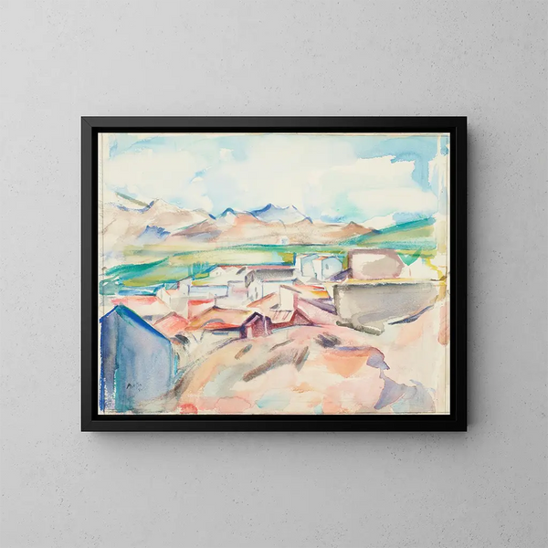 Village ensemble à Banyuls-sur-Mer - Owen Merton — framed artwork on a wall
