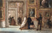 Binnen schilderij met bezoekers in het Palazzo Pitti in Florence - P. C. Skovgaard — weergave van het kunstwerk